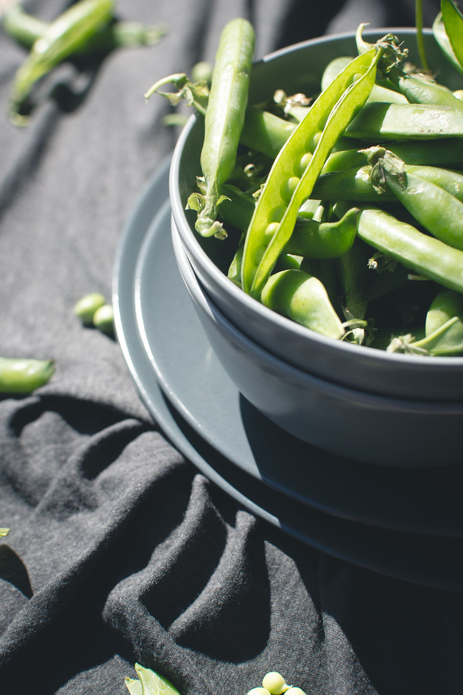 Fresh pea outside