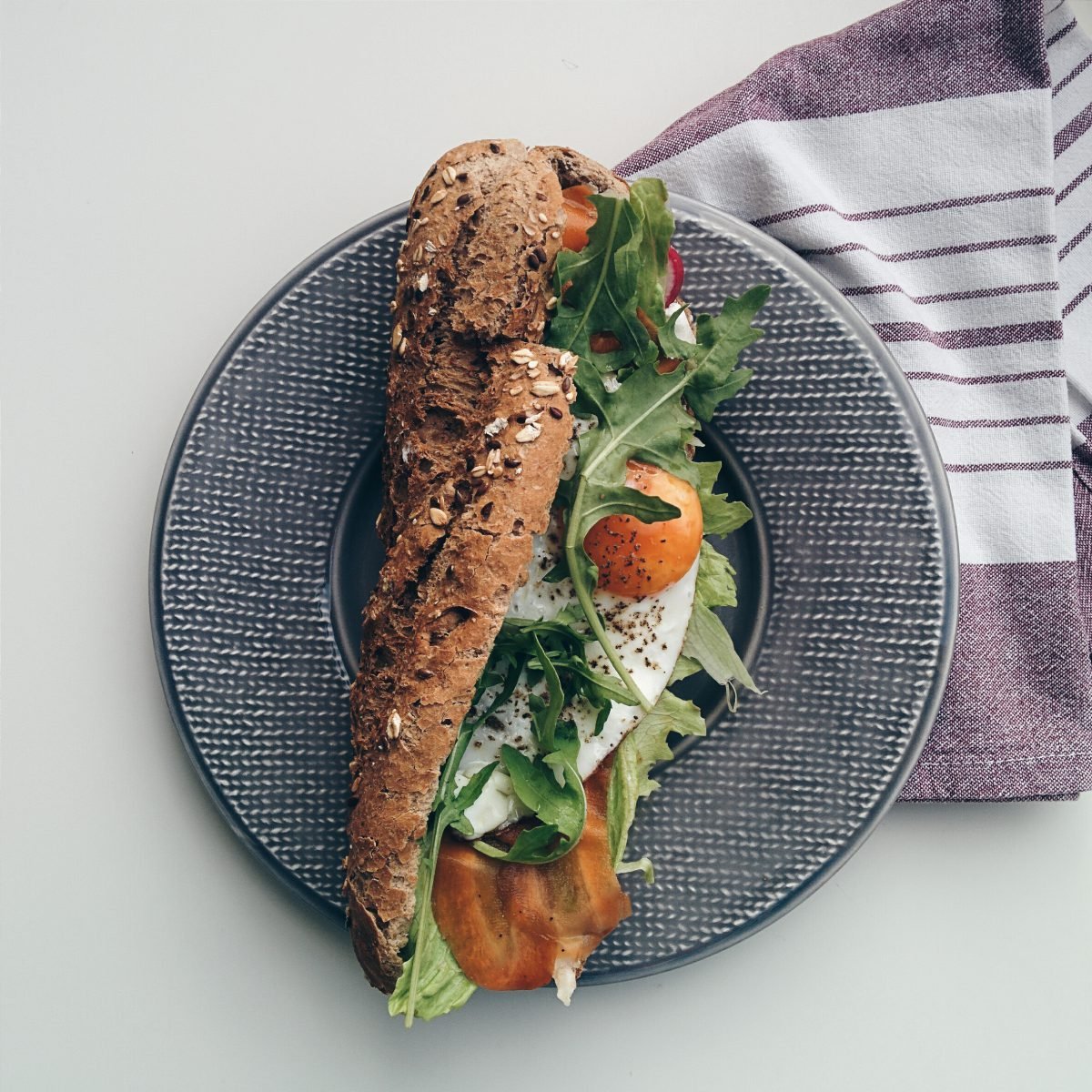 Healthy homemade baguette
