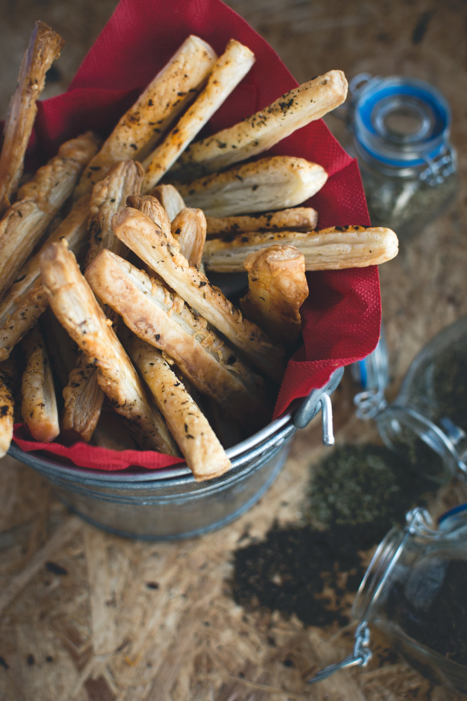 Puff pastry salted snack
