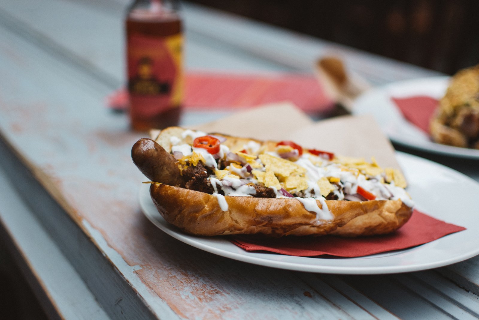 Awesome beef hotdog