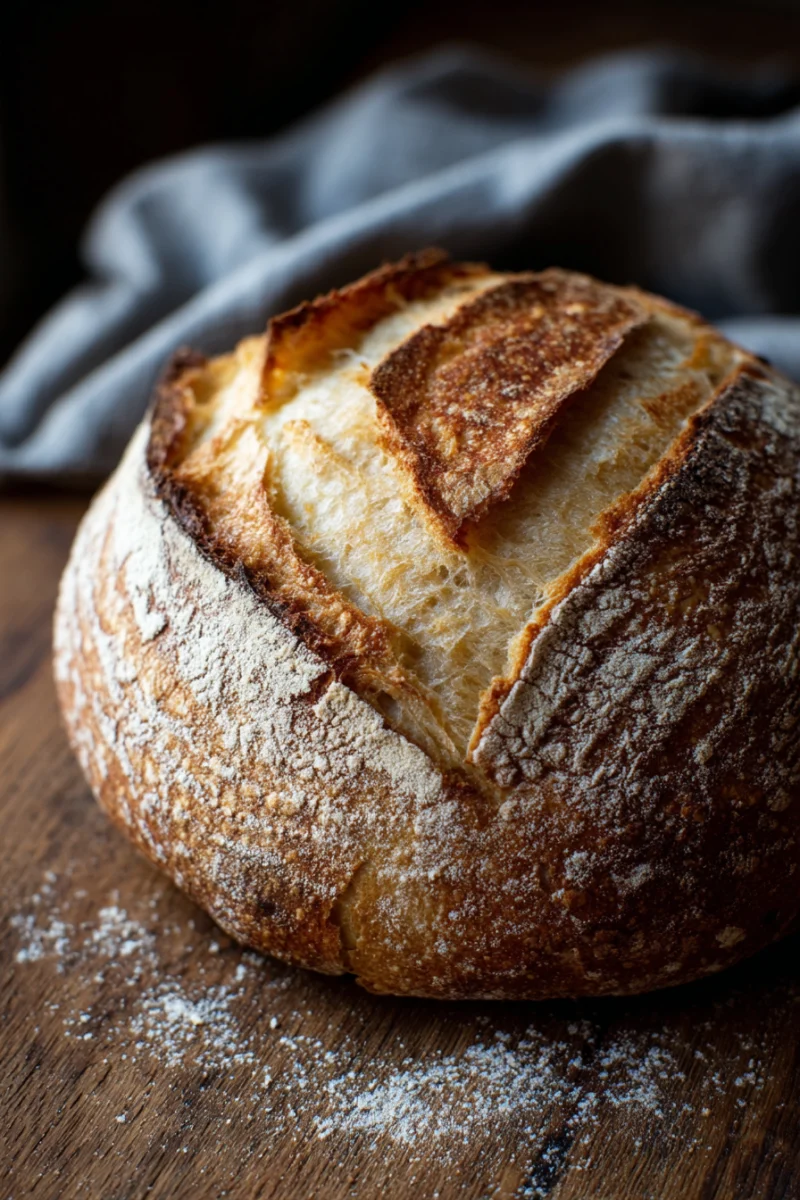 Artisan Bread Loaf with Crusty Outer Layer 1 artisan bread loaf with crusty outer layer