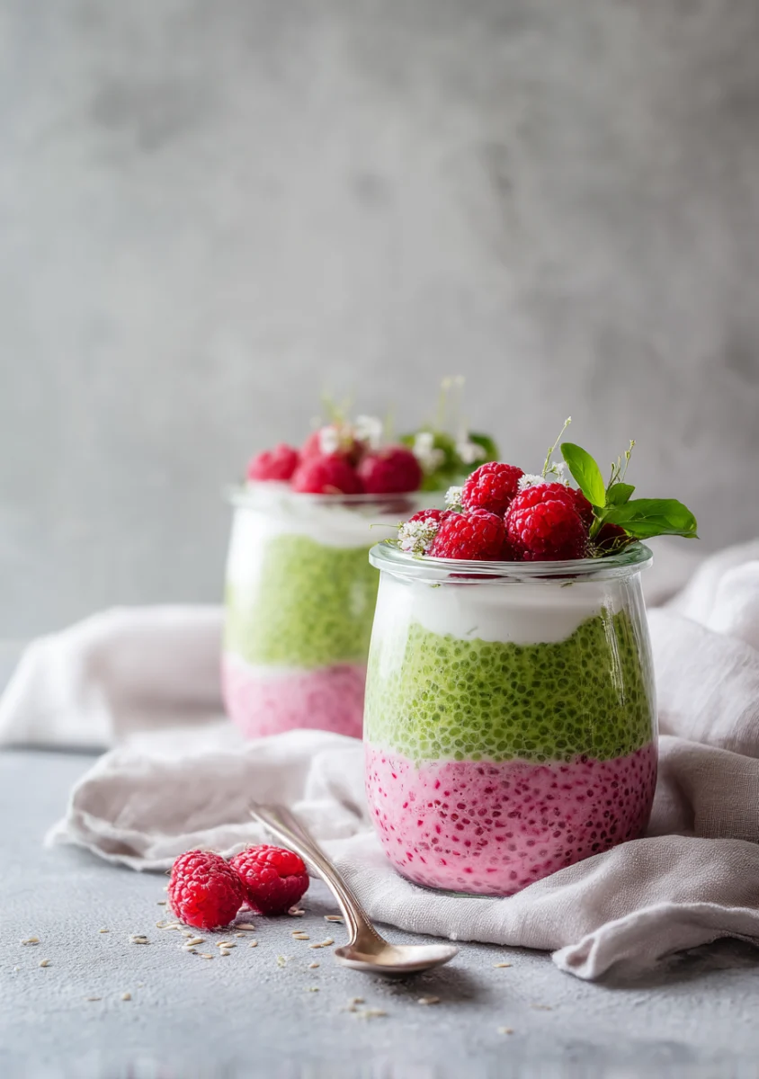 Creamy Chia Seed Parfait with Raspberries 1 creamy chia seed parfait with raspberries