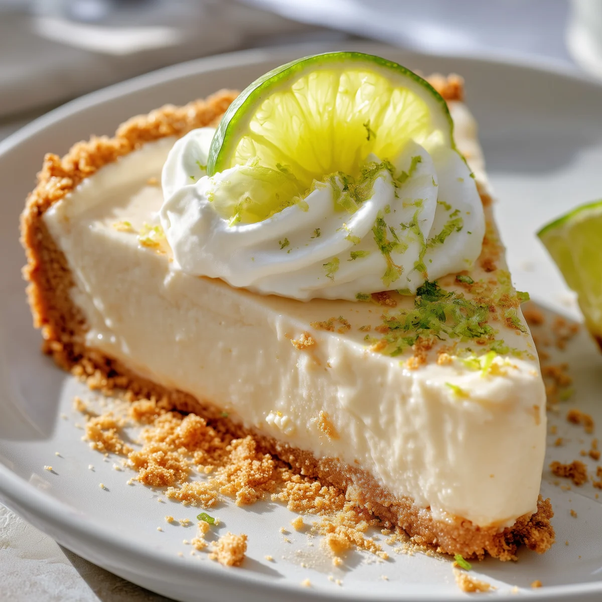 Creamy Key Lime Pie with Whipped Topping 1 creamy key lime pie with whipped topping