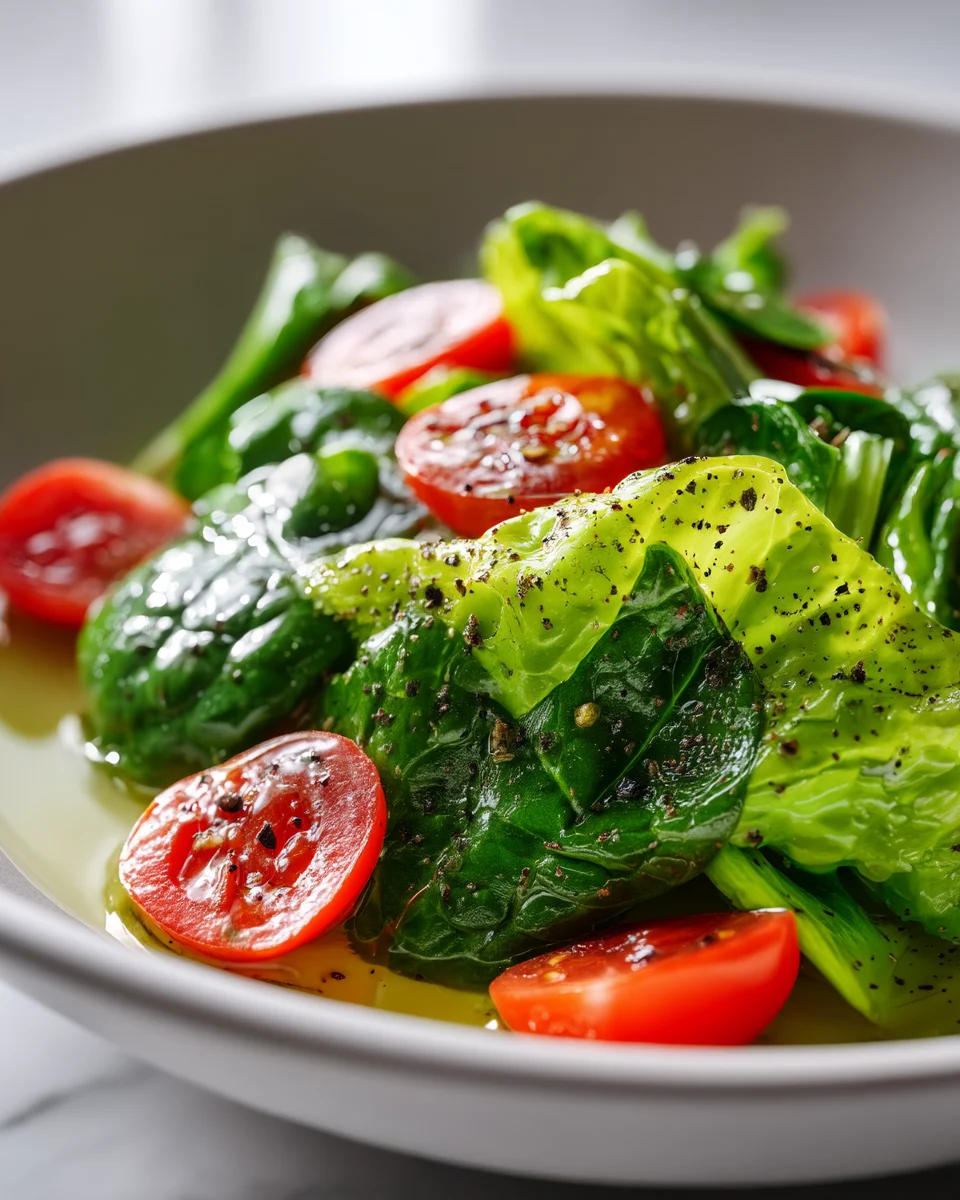 Fresh Spinach and Tomato Salad Drizzled with Olive Oil 1 fresh spinach and tomato salad drizzled with olive oil