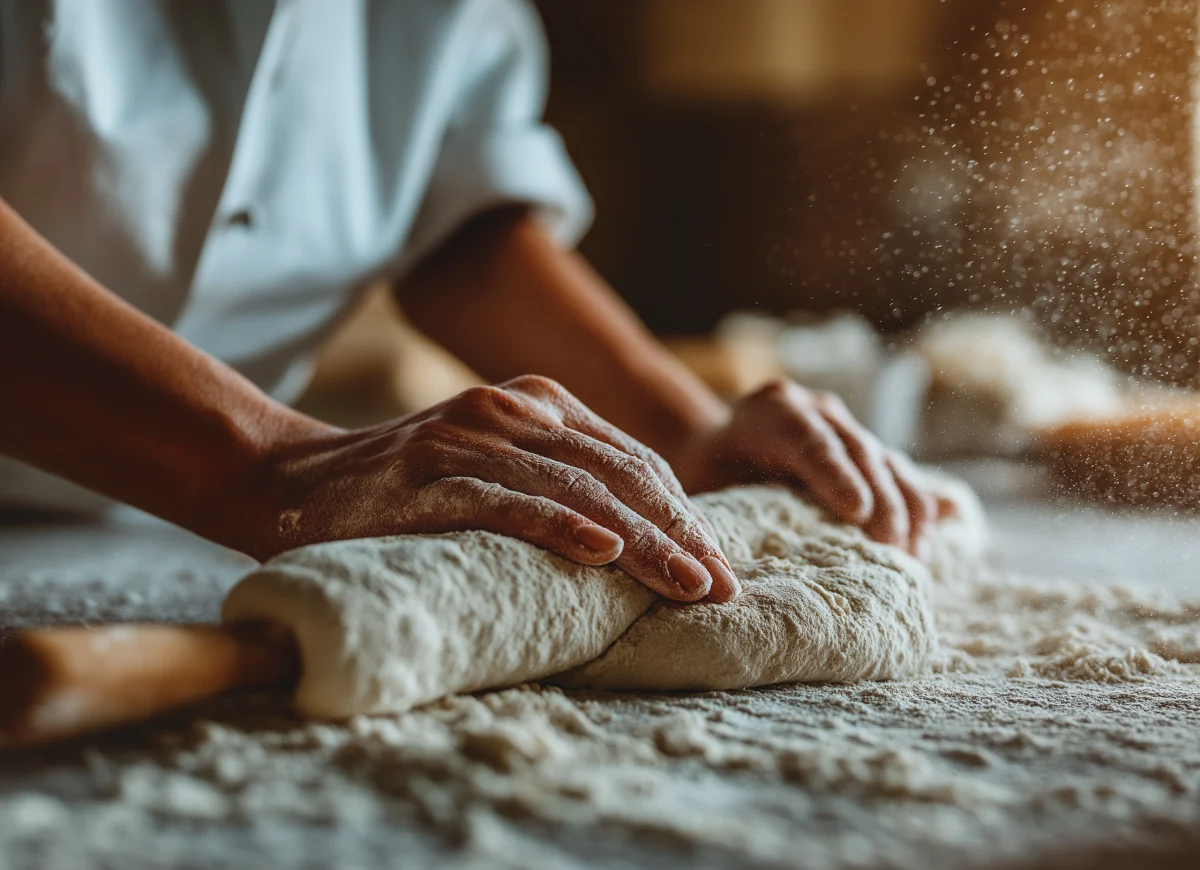 Kneading Fresh Dough with Care 1 kneading fresh dough with care