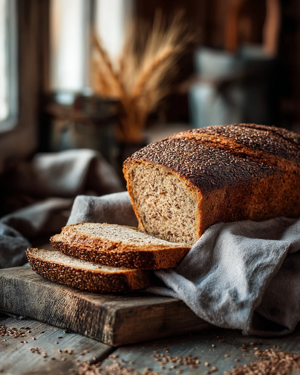 Rustic Whole Grain Bread with Sesame Seeds 1 rustic whole grain bread with sesame seeds
