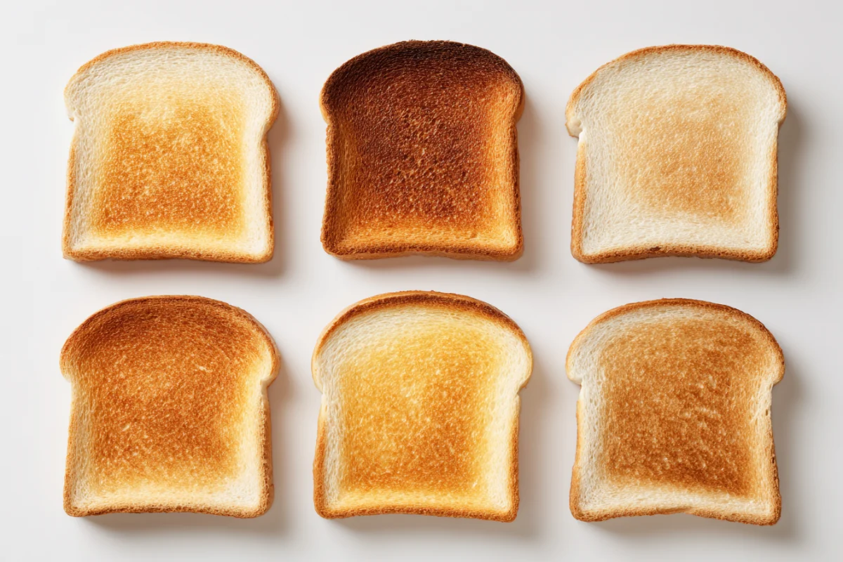Toasted Bread Slices with Varied Golden Brown Shades 1 toasted bread slices with varied golden brown shades