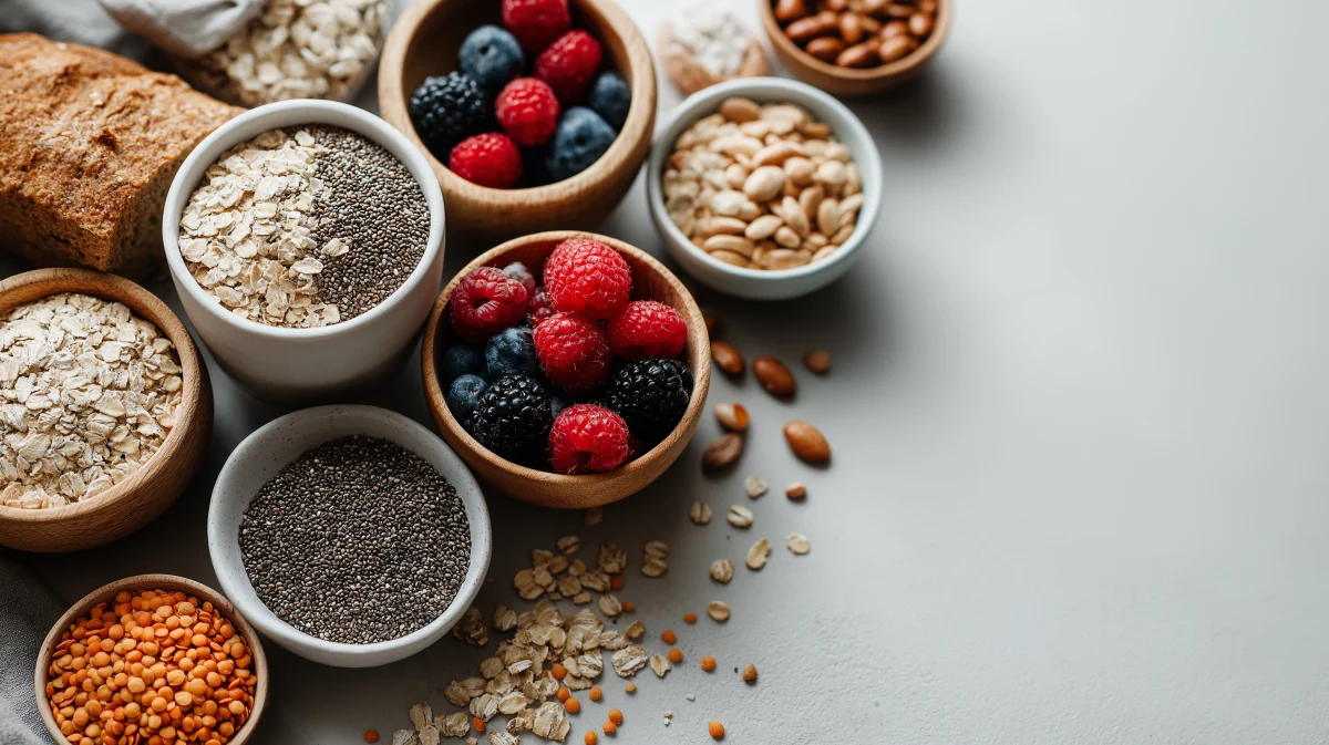 Vibrant Berry and Grain Arrangement in Bowls