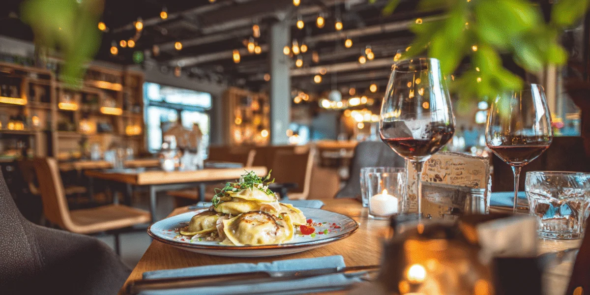 Delicious Ravioli Plate with Red Wine 1 delicious ravioli plate with red wine