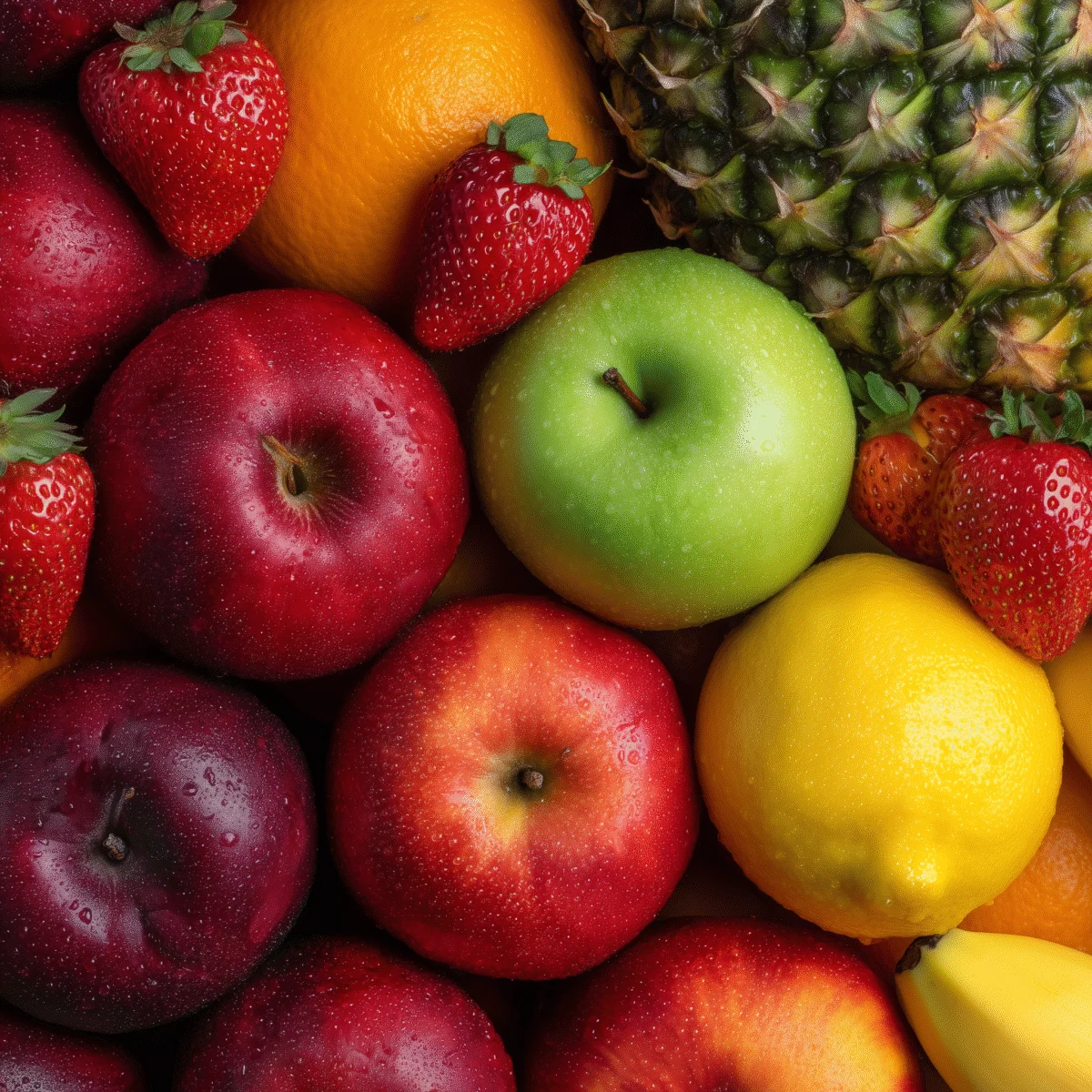 Fresh and Juicy Assortment of Colorful Fruits 1 fresh and juicy assortment of colorful fruits