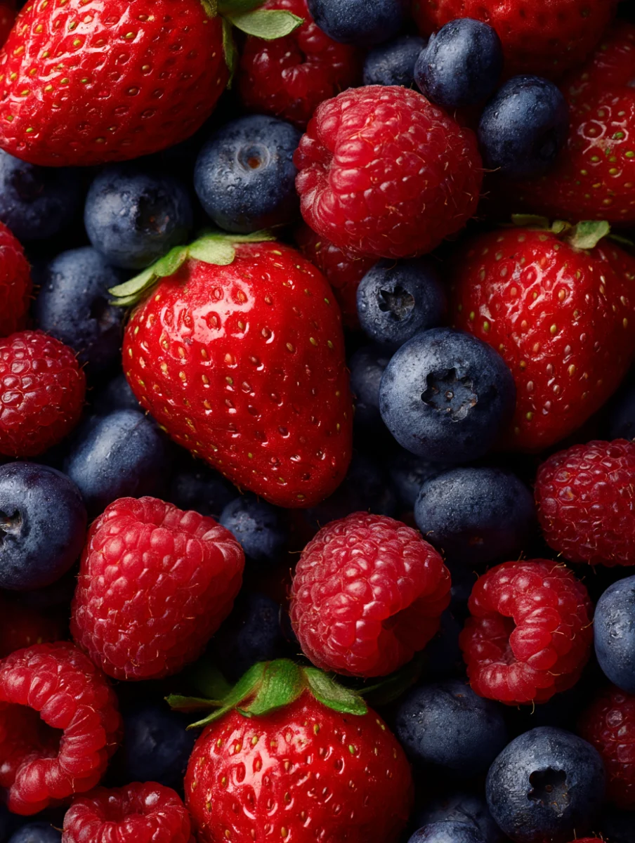 Fresh Berries Medley: Strawberries, Raspberries, Blueberries 1 fresh berries medley strawberries raspberries blueberries