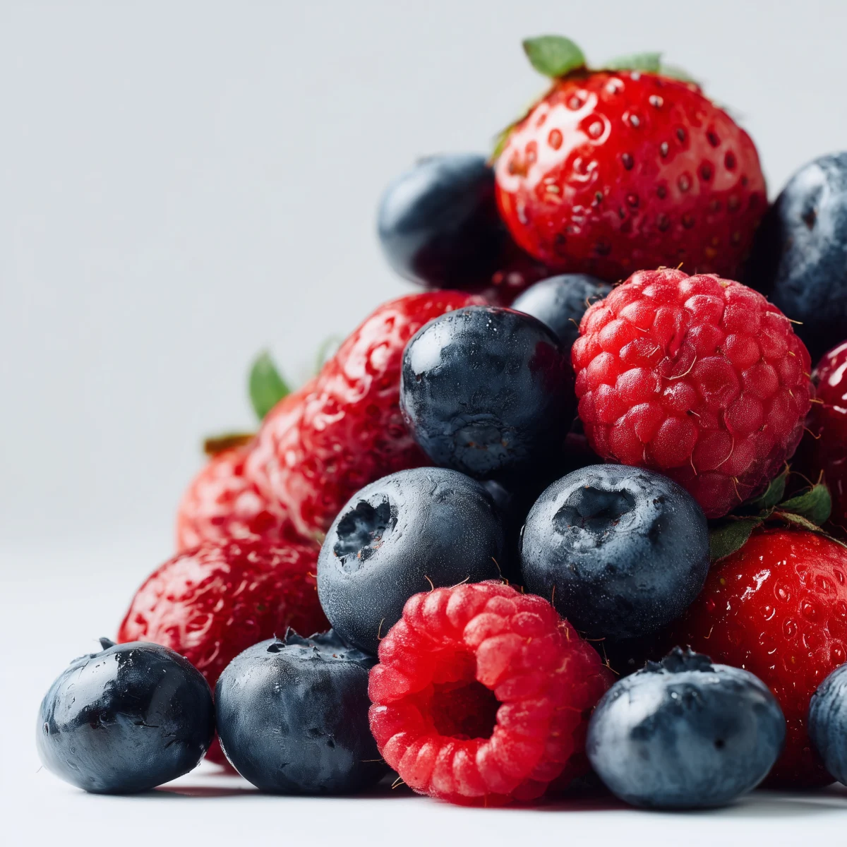 Fresh Berry Medley of Strawberries, Raspberries, and Blueberries 1 fresh berry medley of strawberries raspberries and blueberries