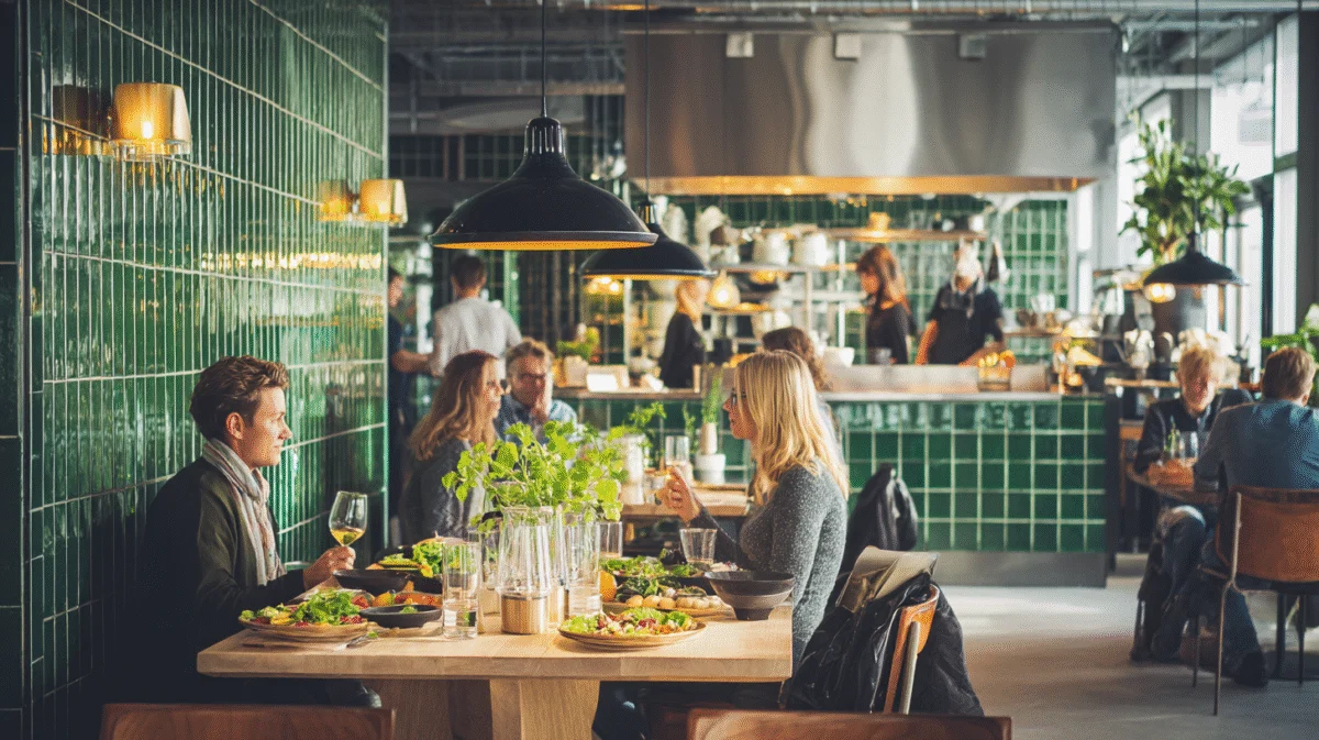 Cozy Dining Experience in Modern Restaurant 1 cozy dining experience in modern restaurant