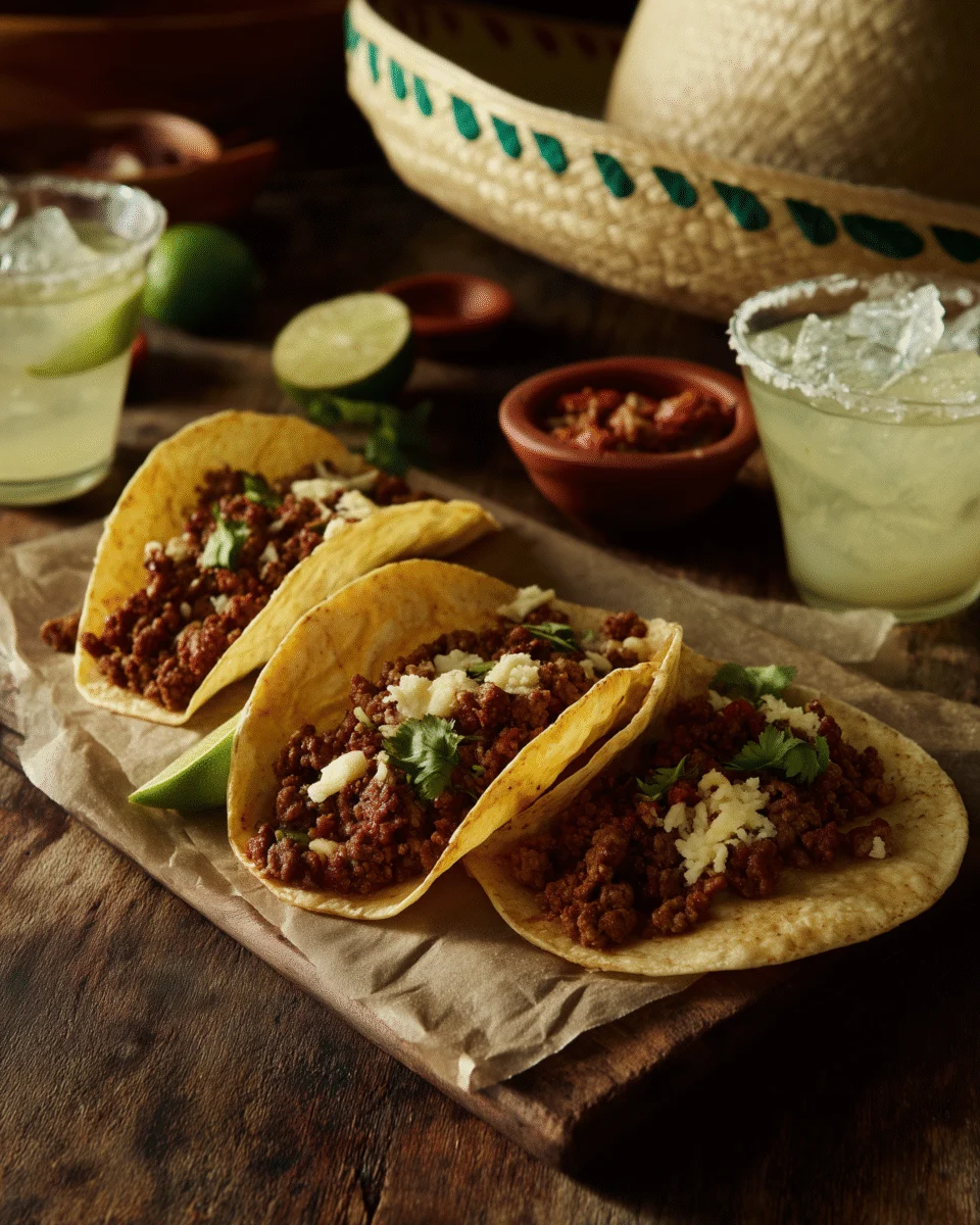 Delicious Three Beef Tacos with Fresh Ingredients 1 delicious three beef tacos with fresh ingredients